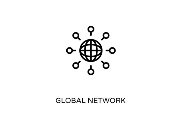 Global Network Icon Vector Logotype — Stock Vector