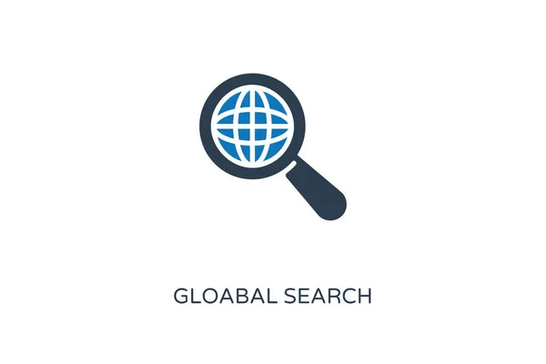 Global Suche Symbol Vektor Logotyp — Stockvektor