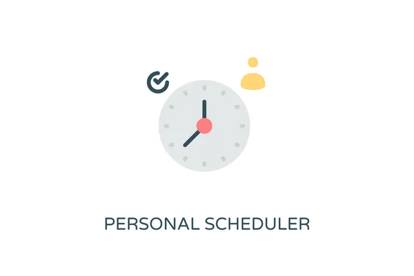 Personal Scheduler Icon Vector Logotype — Stock Vector