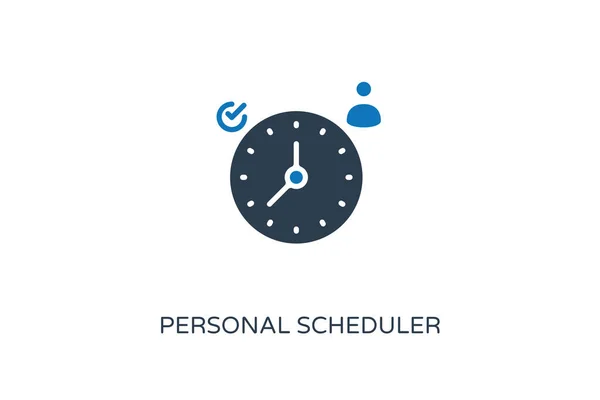 Ícone Scheduler Pessoal Vetor Logotipo —  Vetores de Stock