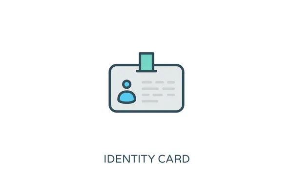 Icône Carte Identité Dans Vecteur Logotype — Image vectorielle