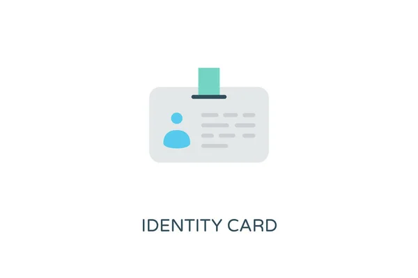 Ícone Cartão Identidade Vetor Logotipo — Vetor de Stock
