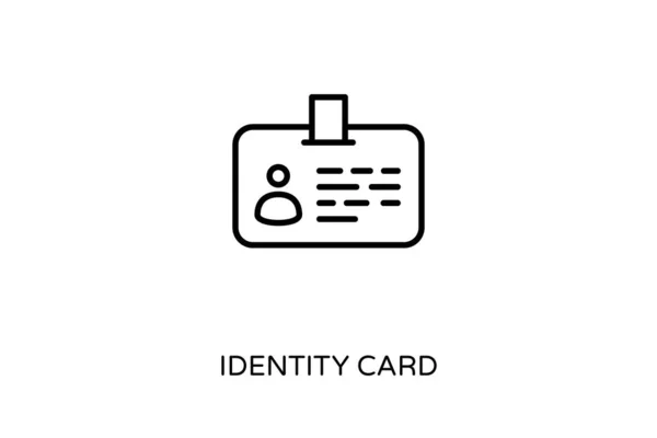 Identity Card Icon Vector Logotype — Stock Vector