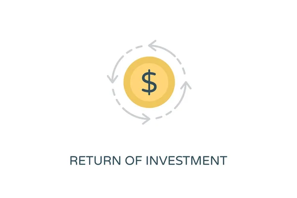 Vrácení Ikony Investice Vektoru Logotyp — Stockový vektor