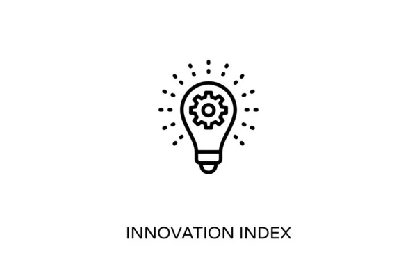 Icona Dell Indice Innovazione Nel Vettore Logotipo — Vettoriale Stock