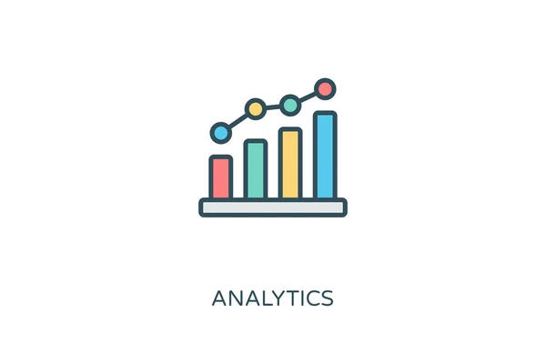 Analytics Symbol Vektor Logotyp — Stockvektor