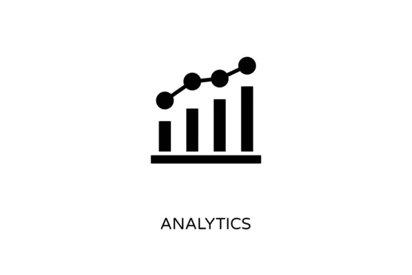 Icona Analisi Nel Vettore Logotipo — Vettoriale Stock