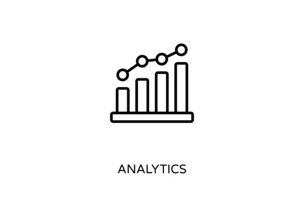 Icona Analisi Nel Vettore Logotipo — Vettoriale Stock