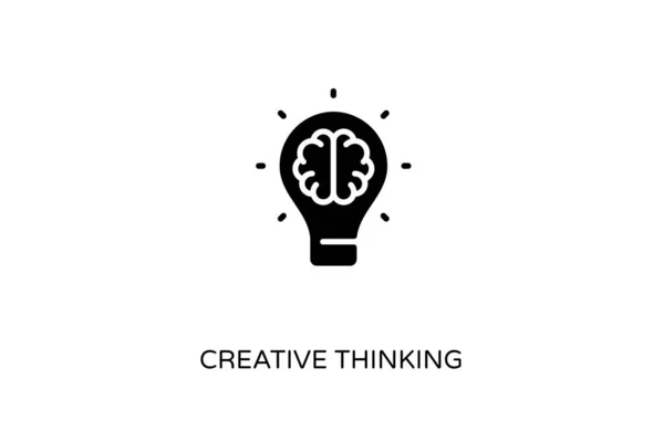 Icono Pensamiento Creativo Vector Logotipo — Vector de stock