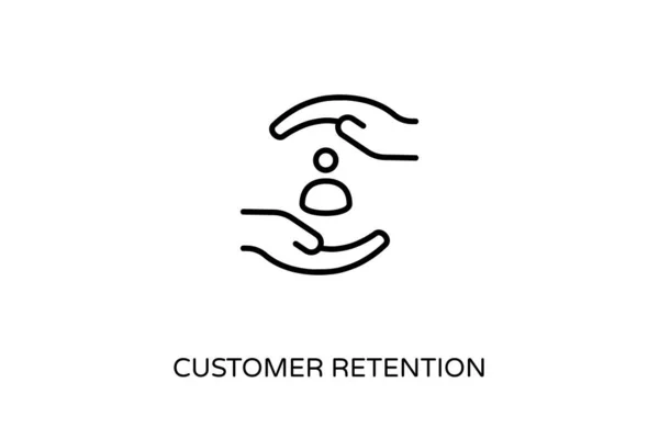 Customer Retention Icoon Vector Logotype — Stockvector