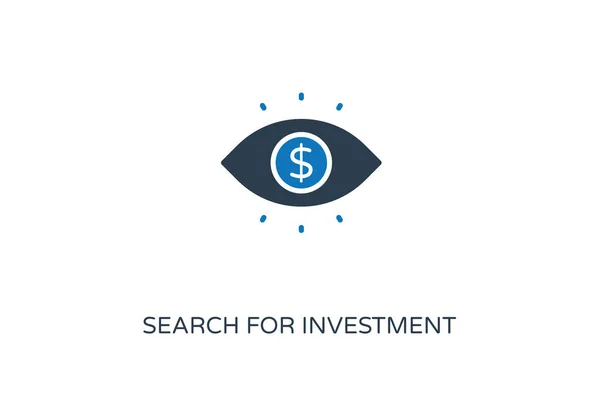 Befektetési Ikon Keresése Vektorban Logotípus — Stock Vector