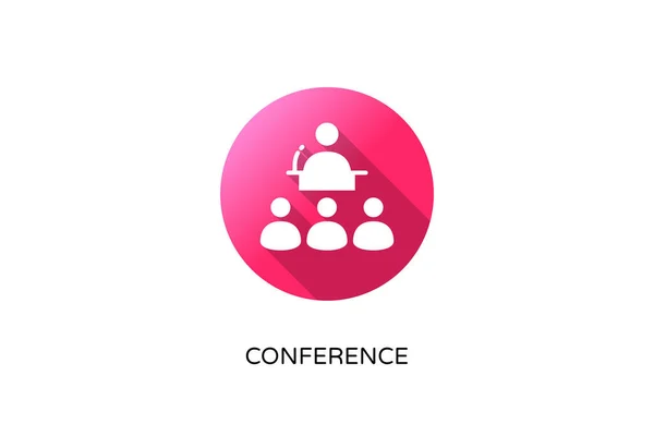 Vektör Olarak Konferans Simgesi Logotype — Stok Vektör
