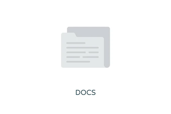 Docs Icon Vector Logotype — Stock Vector