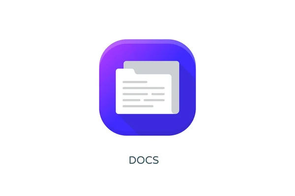 Docs Symbol Vektor Logotyp — Stockvektor