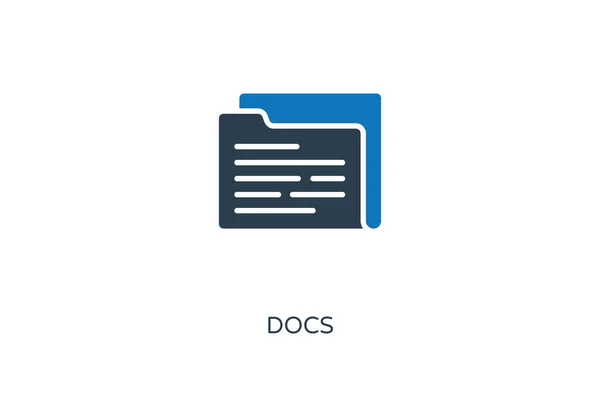 Docs Icône Dans Vecteur Logotype — Image vectorielle