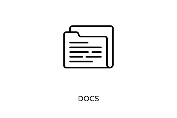 Docs Icon Vector Logotype — Stock Vector