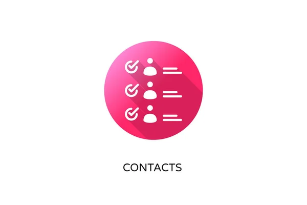 Kontakter Ikonen Vektor Logotyp — Stock vektor