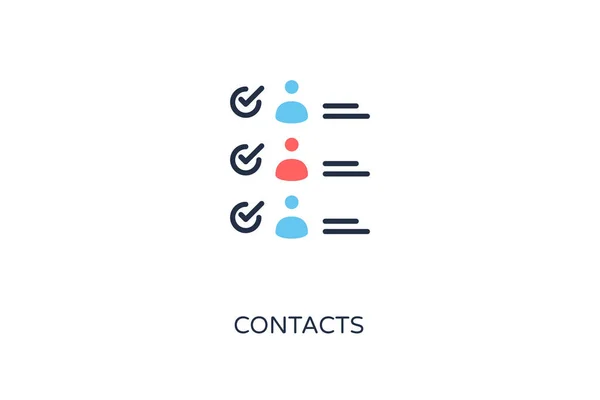 Icône Contacts Dans Vecteur Logotype — Image vectorielle