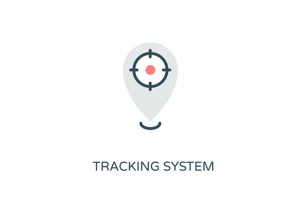 Tracking System Symbol Vektor Logotyp — Stockvektor