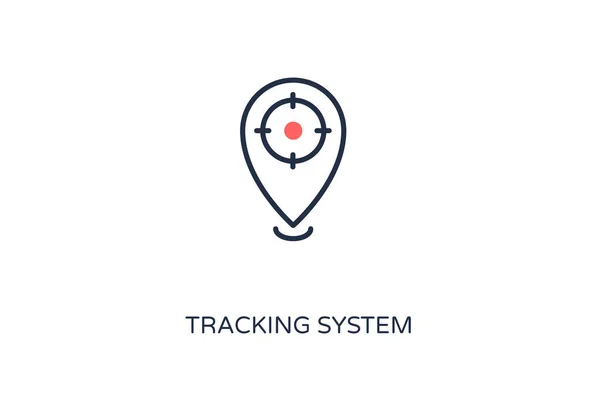 Tracking System Symbol Vektor Logotyp — Stockvektor