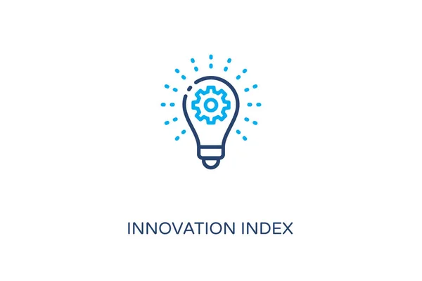 Icona Dell Indice Innovazione Nel Vettore Logotipo — Vettoriale Stock