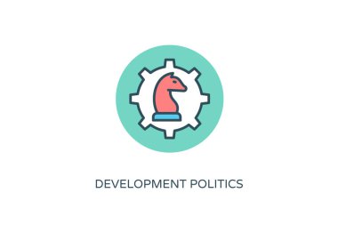 Vektör olarak kalkınma politikası simgesi. Logotype