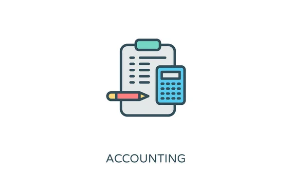 Accounting Icon Vector Logotype — Stock Vector