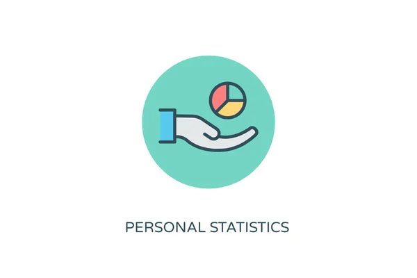 Kişisel Statistik Ikonu Logotype — Stok Vektör