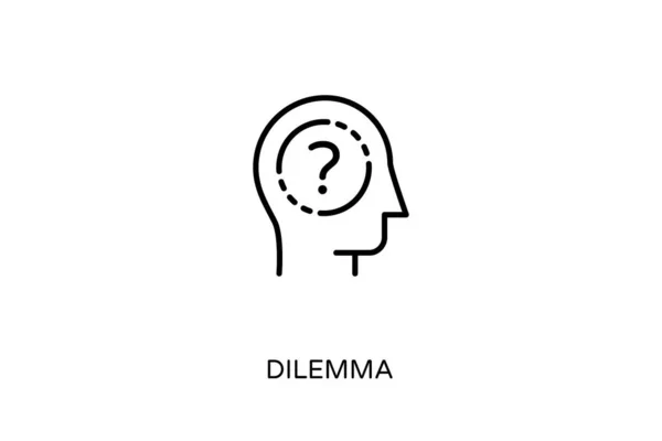Dilemma Icon Vector Logotype — Stock Vector