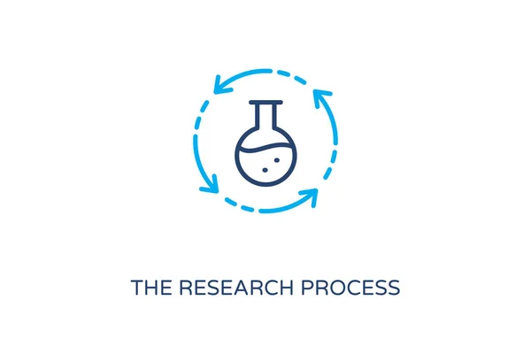 Ícone Processo Pesquisa Vetor Logotipo —  Vetores de Stock