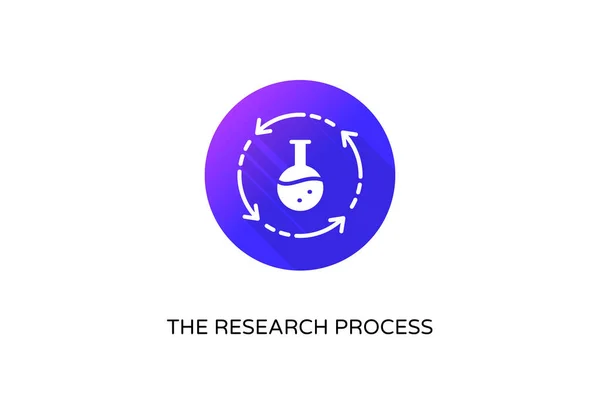 Icône Processus Recherche Dans Vecteur Logotype — Image vectorielle