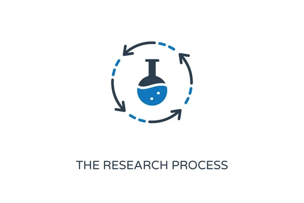 Ícone Processo Pesquisa Vetor Logotipo —  Vetores de Stock