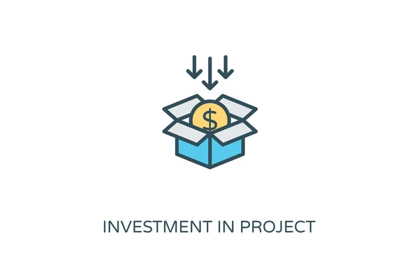 Icono Inversión Proyecto Vector Logotipo — Vector de stock