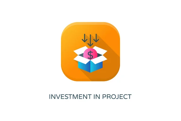 Investimento Ícone Projeto Vetor Logotipo — Vetor de Stock