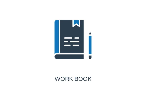 Icona Del Libro Lavoro Vettore Logotipo — Vettoriale Stock