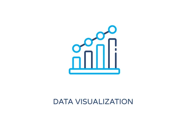 Datavisualiseringsikon Vektor Logotyp — Stock vektor