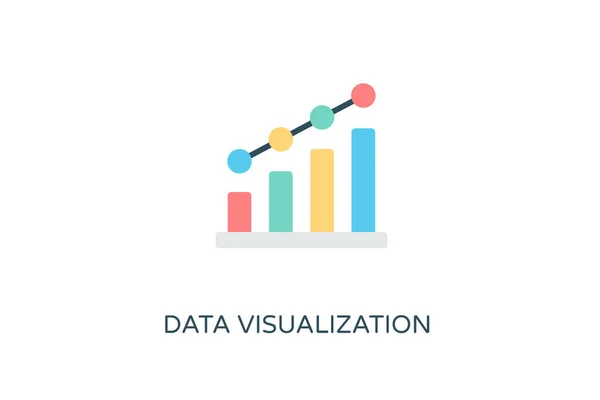 Datavisualiseringsikon Vektor Logotyp — Stock vektor