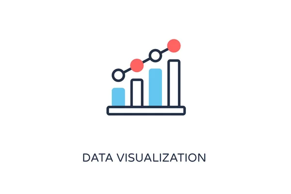 Datavisualiseringsikon Vektor Logotyp — Stock vektor