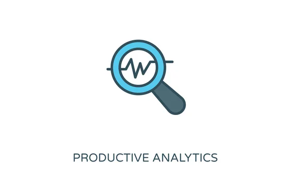 Productive Analytics Icon Vector Logotype — Stock Vector