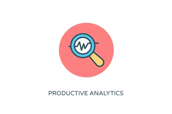 Produktive Analytik Symbol Vektor Logotyp — Stockvektor