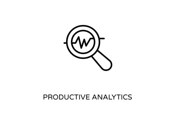 Icono Analítico Productivo Vector Logotipo — Vector de stock