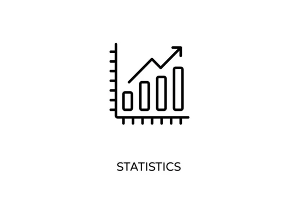 Icona Statistica Nel Vettore Logotipo — Vettoriale Stock