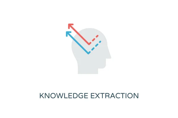 Icône Extraction Des Connaissances Dans Vecteur Logotype — Image vectorielle