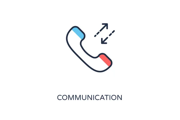Icona Comunicazione Nel Vettore Logotipo — Vettoriale Stock