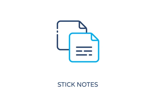 Sticky Notes Icono Vector Logotipo — Archivo Imágenes Vectoriales