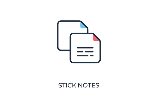 Sticky Notes Symbol Vektor Logotyp — Stockvektor