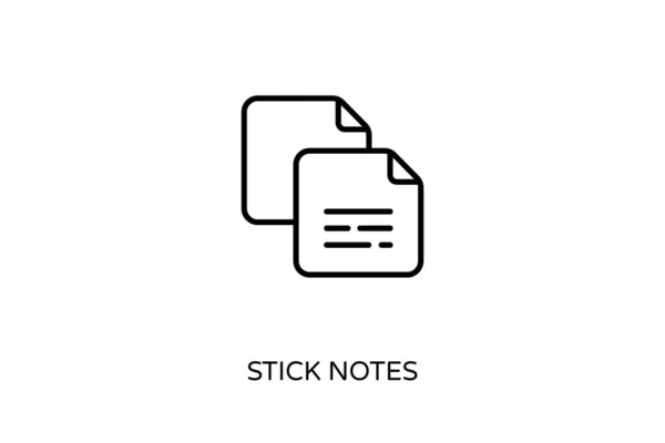 Sticky Notes Icono Vector Logotipo — Vector de stock