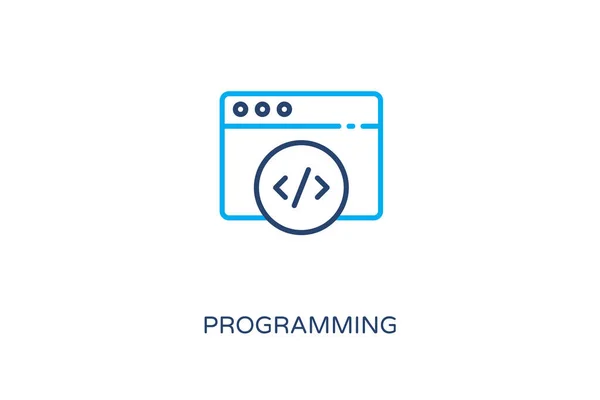 Icono Programación Vector Logotipo — Vector de stock