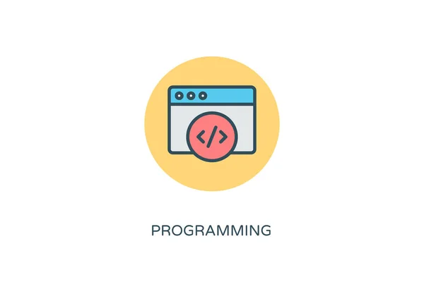 Εικονίδιο Προγραμματισμού Στον Φορέα Λογότυπο — Διανυσματικό Αρχείο
