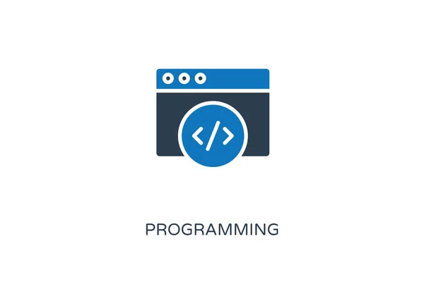 Ícone Programação Vetor Logotipo — Vetor de Stock